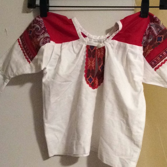 handmade Other - Cotton embroidered peasant shirt size 6-7